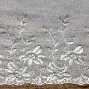 Ivory Embroidered Georgette Trim