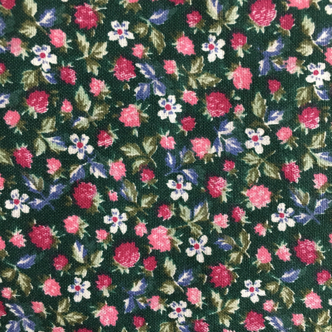 Green Ditsy Floral Cotton Fabric 1.65m